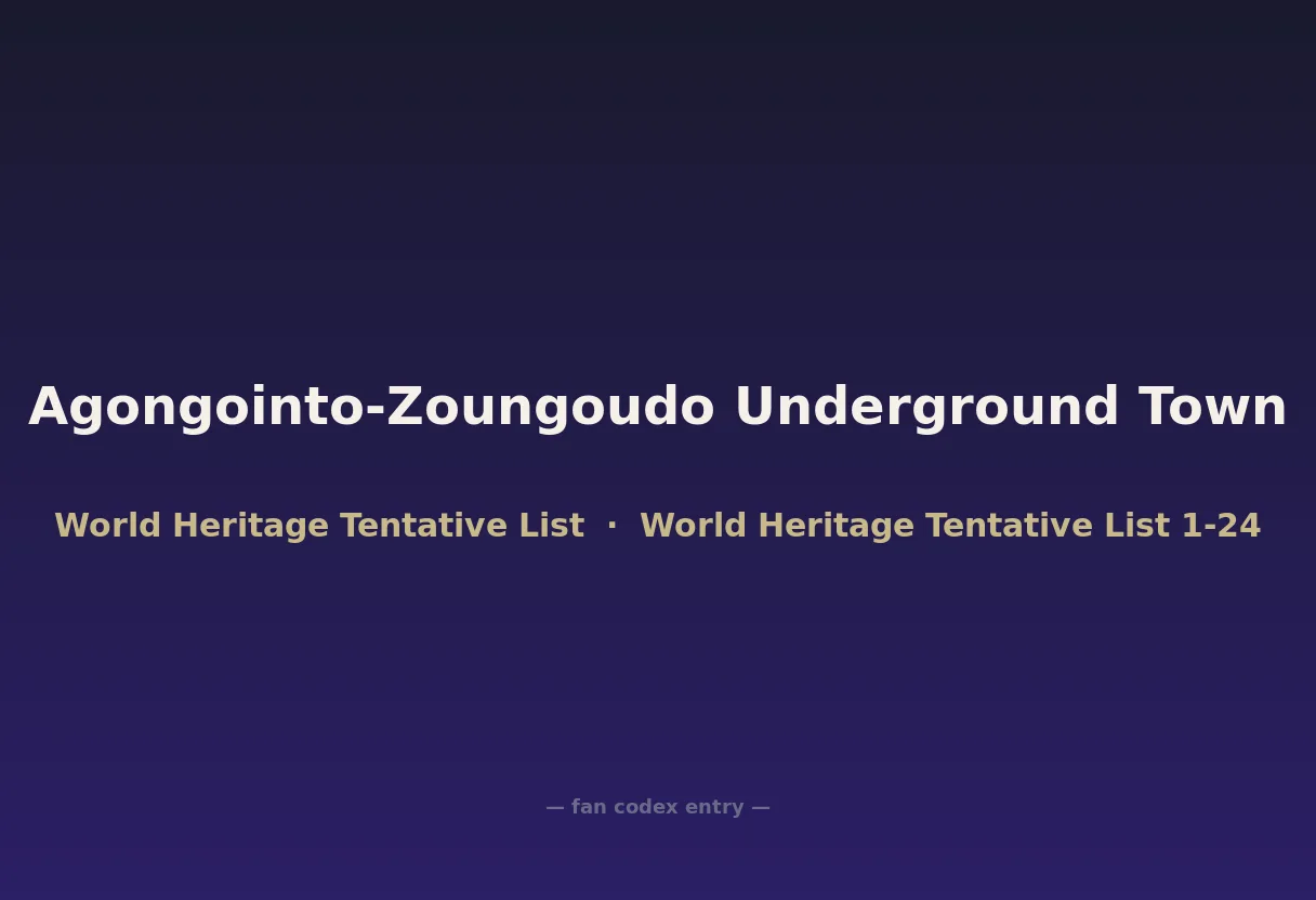 Agongointo-Zoungoudo Underground Town